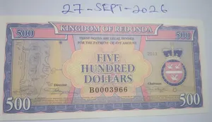 Kingdom of Redonda 500 Dollar Bank Note (2013)