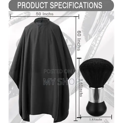 Hair Cutting Cape with Free Neck Duster Brush - 1
