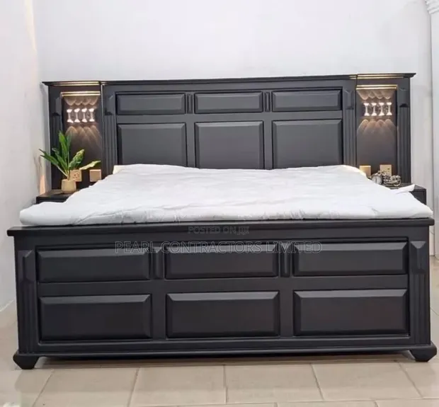 Pure Wooden Fluted Beds - Any Size/Colour - 1