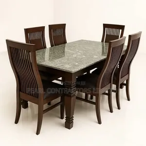 6-Seater Rectangular Wooden Dining Set