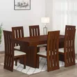 Brand New 6-Seater Rectangular Wooden Dining Set - 1