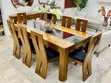 Light Polished 8-Seater Wooden Dining Set - 1