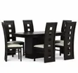 Brand New Black Polish 6-Seater Wooden Dining Set - 1