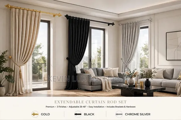 Adjustable Curtain Rods (160cm-300cm) - 1