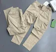 Casual Multi-Pocket Cargo Pants - Beige, White, Olive Green - 3
