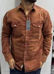 Men's Long-Sleeve Double-Pocket Denim Shirts - 3