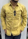 Men's Long-Sleeve Double-Pocket Denim Shirts - 4
