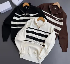 Stripes Half Zip/Quarter Zip Sweater