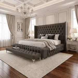 Elisham Tufted Bed with Ottoman