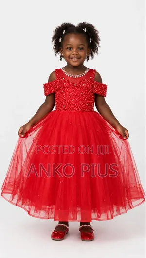 Girls Red Dress - 77kids