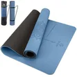 Non-Slip TPE Thick Yoga Mat with Alignment Marks - 3