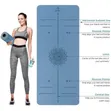 Non-Slip TPE Thick Yoga Mat with Alignment Marks - 4