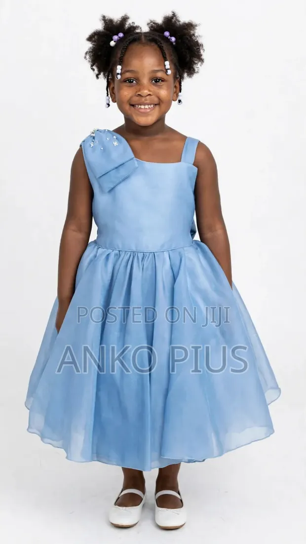 77kids Girls Blue Party Dress - 1