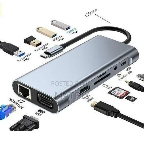 11-in-1 USB-C Hub Multiport Adapter with 4K HDMI, 85W PD - 1