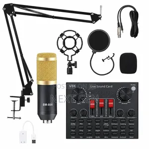 BM-800 Condenser Microphone Bundle with V8K Sound Card