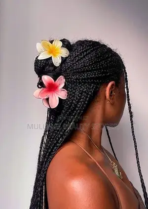 Plumeria-Shaped Hair Claw Clips - Glossy Gradient