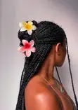 Plumeria-Shaped Hair Claw Clips - Glossy Gradient - 1