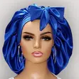Colorful Satin Hair Bonnets with Tie Bands - 1