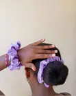 Vibrant Rainbow Satin Scrunchies - 4