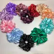 Vibrant Rainbow Satin Scrunchies - 5