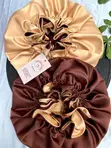 Satin Bonnets with Ruffled, Reversible Design - 3
