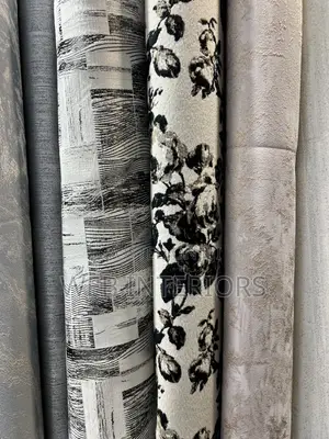 Black and White Heavy Material Curtains (Per Meter)