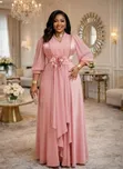 Ladies Party Dresses - Multi-Color Polycotton & Silk - 2