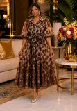 Ladies Party Dresses - Multi-Color Polycotton & Silk - 4