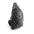 Black Faux-Leather Sling Chest Bag - 2