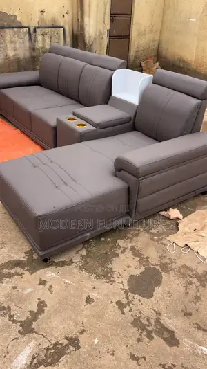 Brand New L Sofa Set - Coffee Brown