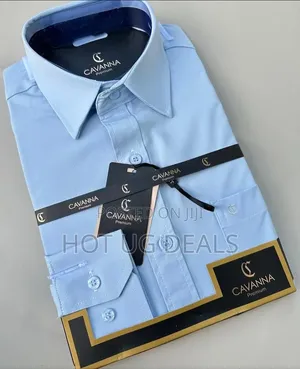 Men's CAVANNA Long Sleeve Office Shirt - Sky Blue