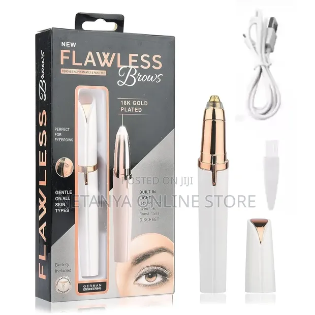 Electric Eyebrow Trimmer with Gold-Plated Tip - 1