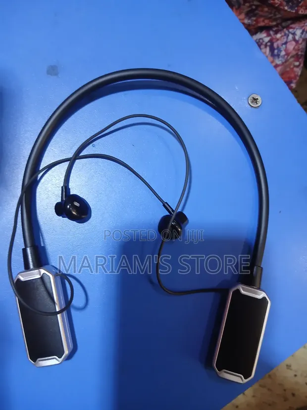 Wireless Bluetooth Neckband Headset - Blue - 1