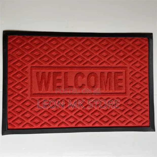 Red Welcome Door Mats - 1