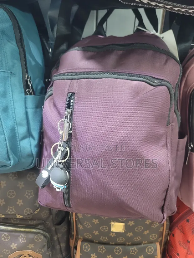 Purple Multi-Compartment Casual Backpack - 1