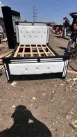 Modern Art Bed Frame - Black - 1