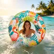 Inflatable Swimming Tube - Tropical Flamingo Design - 2