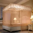 5x6 Luxury Palace-Style 4-Poster Canopy Bed Mosquito Net - Multicolor - 1