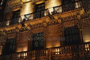 3x3m Warm White LED Curtain Christmas Lights