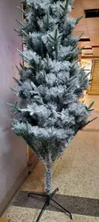 7ft Snow White Flocked Christmas Tree with Decorations - 2