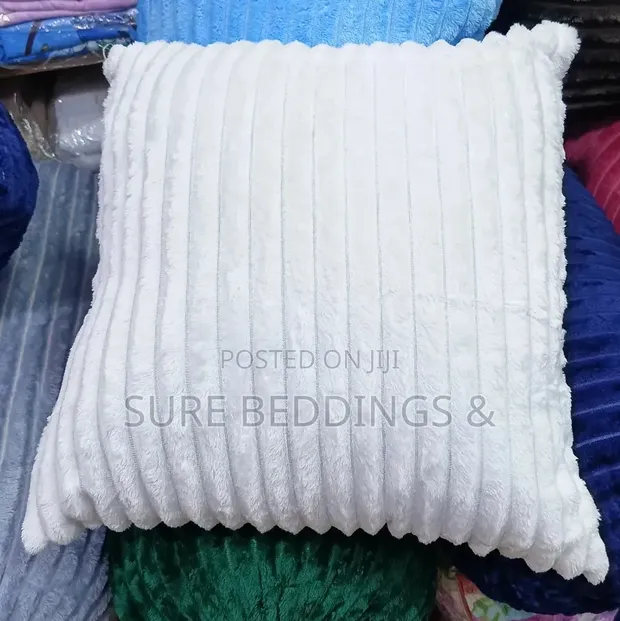 White Striped Cushion - 1