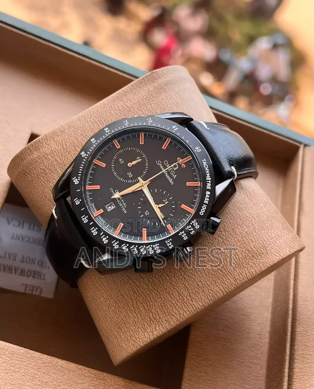 Omega All Black Watch for Men - 1