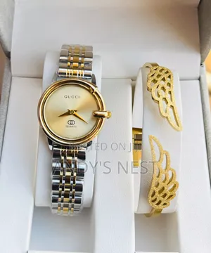 Gucci Stainless Steel Watch with Bangle