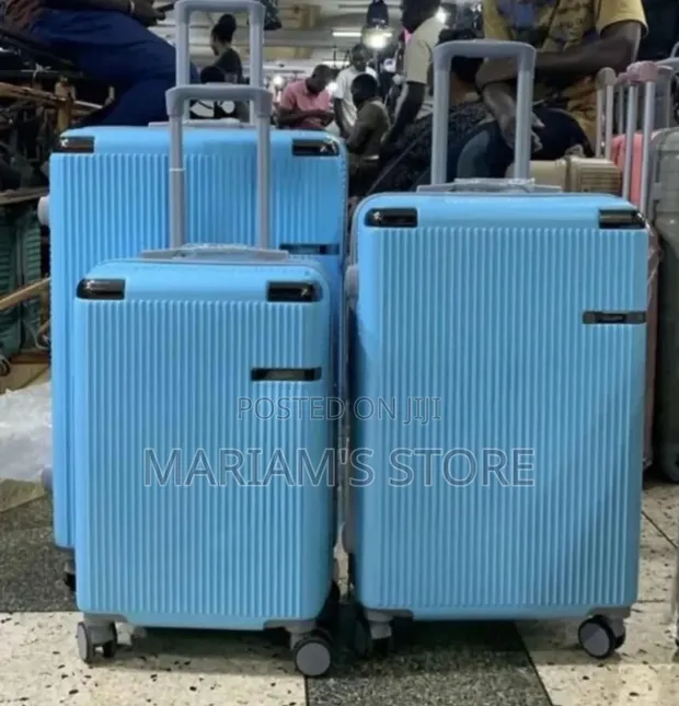 Ribbed 3-Piece Plastic Hardside Luggage Set - 1