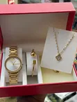 Rose Gold Movado-Style Ladies Watch Set - 1