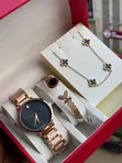 Rose Gold Movado-Style Ladies Watch Set - 2