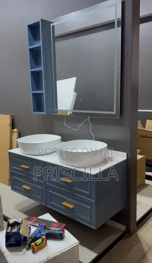 His and Hers Double Basin Cabinet Full Set