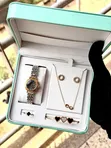 Elegant Rose-Gold Women's Watch, Bracelet, Ring Gift Set - 5