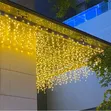 String Waterfall Lights - 3m x 0.2m Outdoor Curtain Lights - 2