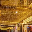 String Waterfall Lights - 3m x 0.2m Outdoor Curtain Lights - 4
